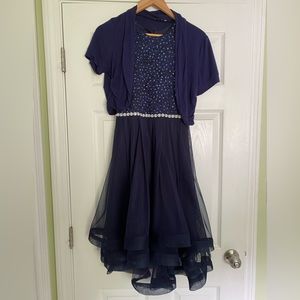 Girls Speechless Kids Blue Sparkly Dress